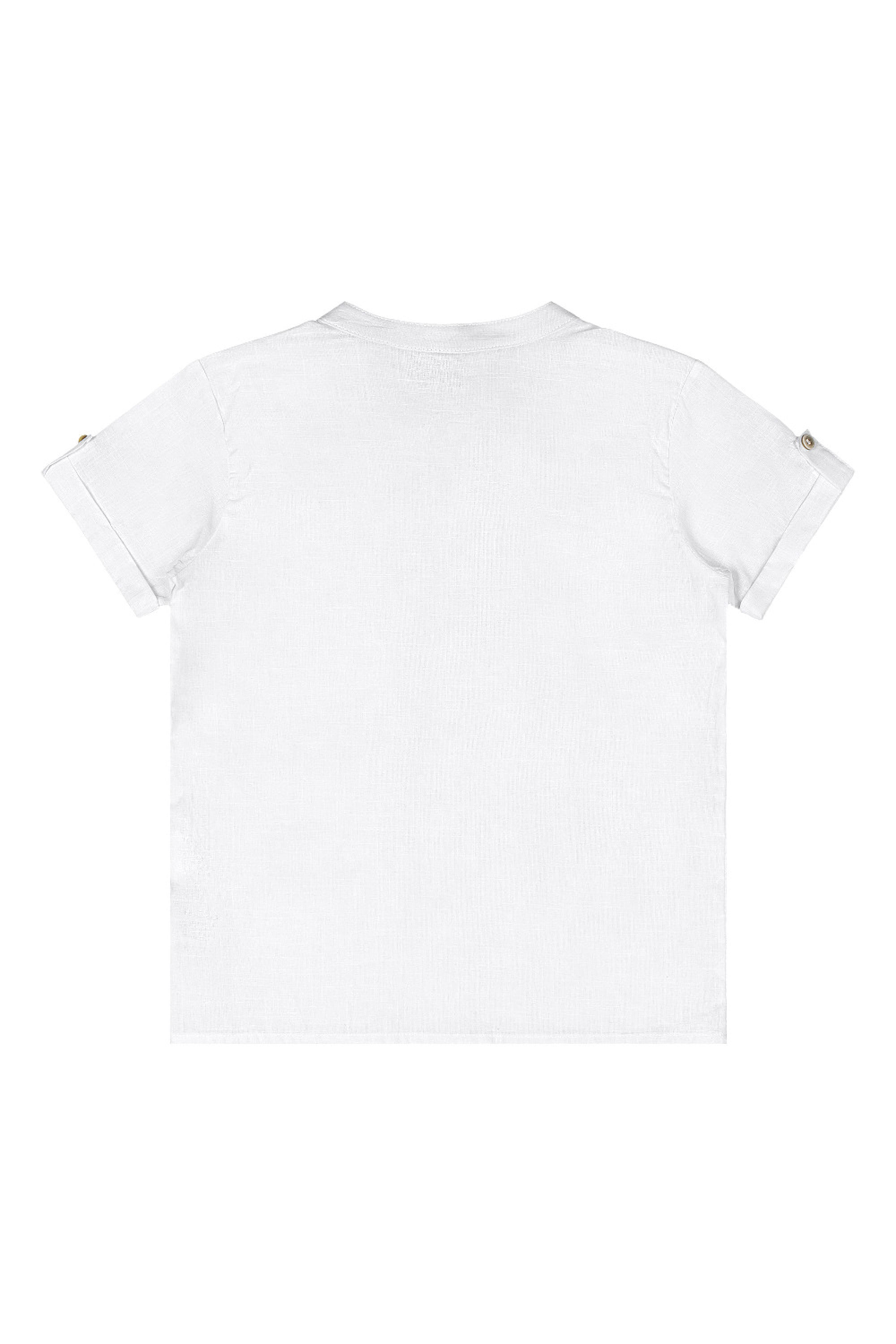 Bata Infantil Masculina em Algodão (Branco) Quimby - Imagem 3